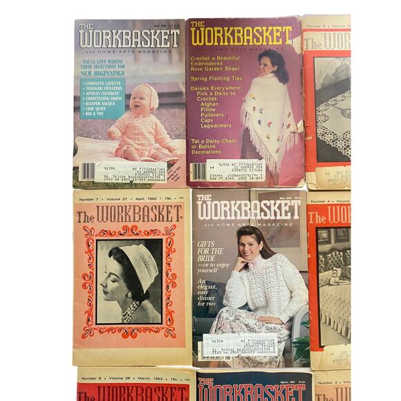 Workbasket Craft Magazine Vintage 1962 to 1993 Lot of 15 Crochet Knit Sewing - Picture 6 of 12